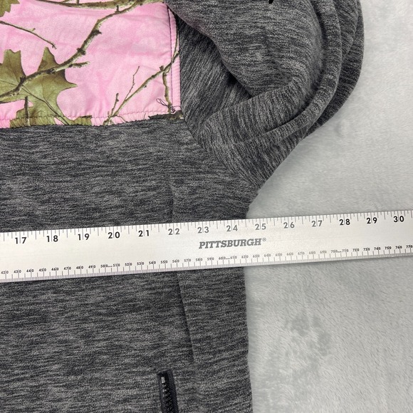 TrailCrest Fleece Jacket Womens 2XL Gray Realtree Long Sleeve Mock Neck Full Zip - Picture 4 of 7